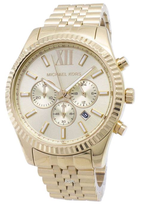 michael kors lexington champagne dial|michael kors chronograph champagne dial.